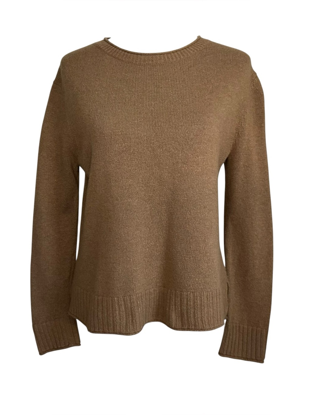 Jenni Kayne Womens Everyday Sweater Wool Cashmere Blend Sz Small Brown Luxury